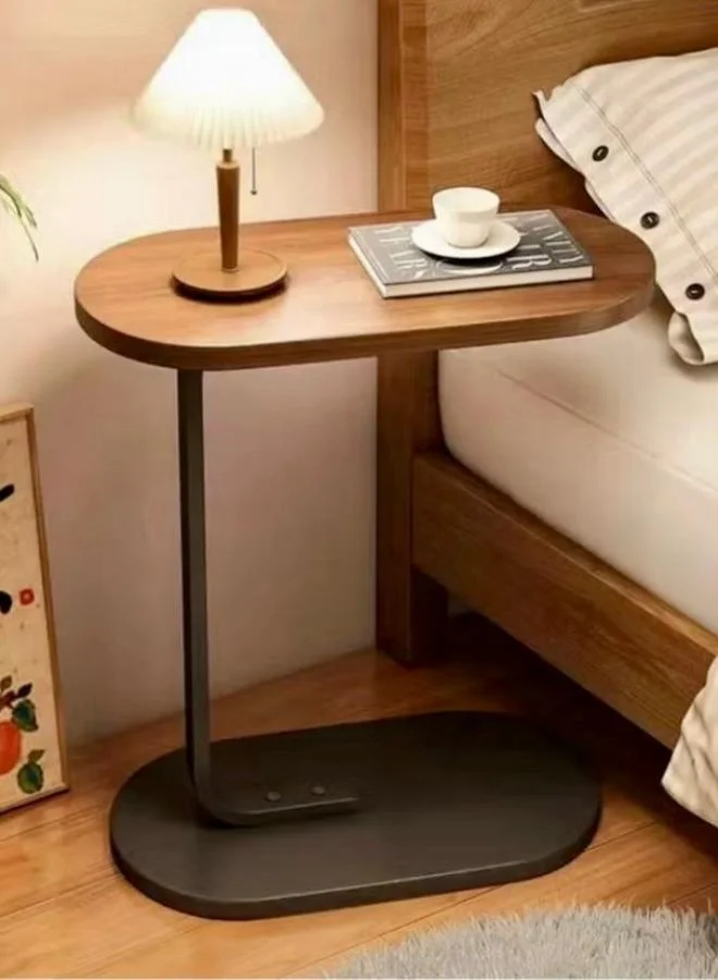 Casa Quesera Portable Bedside End Table with Metal Frame